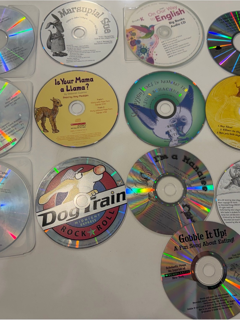 Assorted Children's Audiobook CDs - Colorful Disc Set of 13
